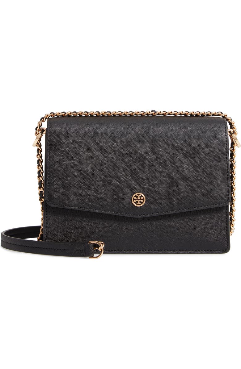Tory Burch Robinson Leather Convertible Shoulder Bag, Main, color,