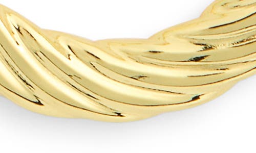 Argento Vivo Textured Oval Hoop Earrings In Gold