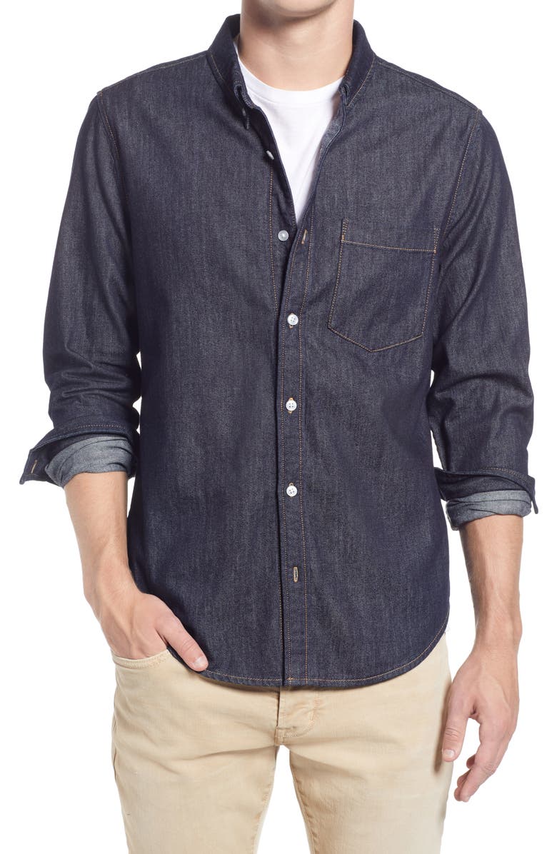 AG Aiden Classic Denim Button-Down Shirt, Main, color, 
