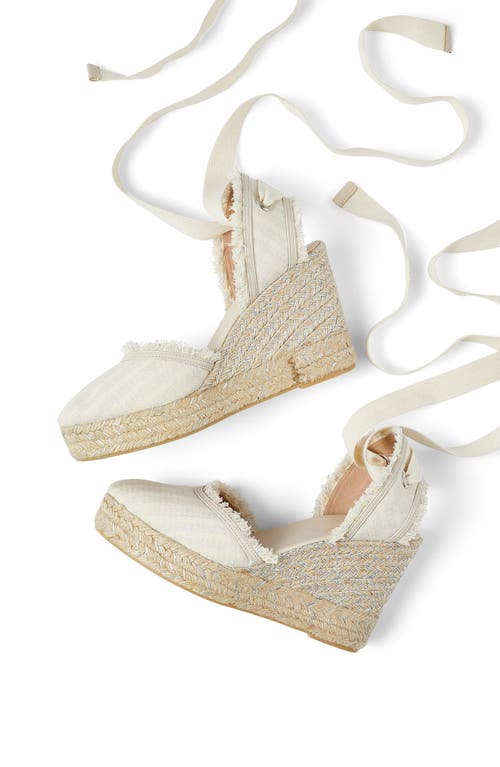 Lk Bennett Sofia Espadrille Wedge Sandal In Ecru