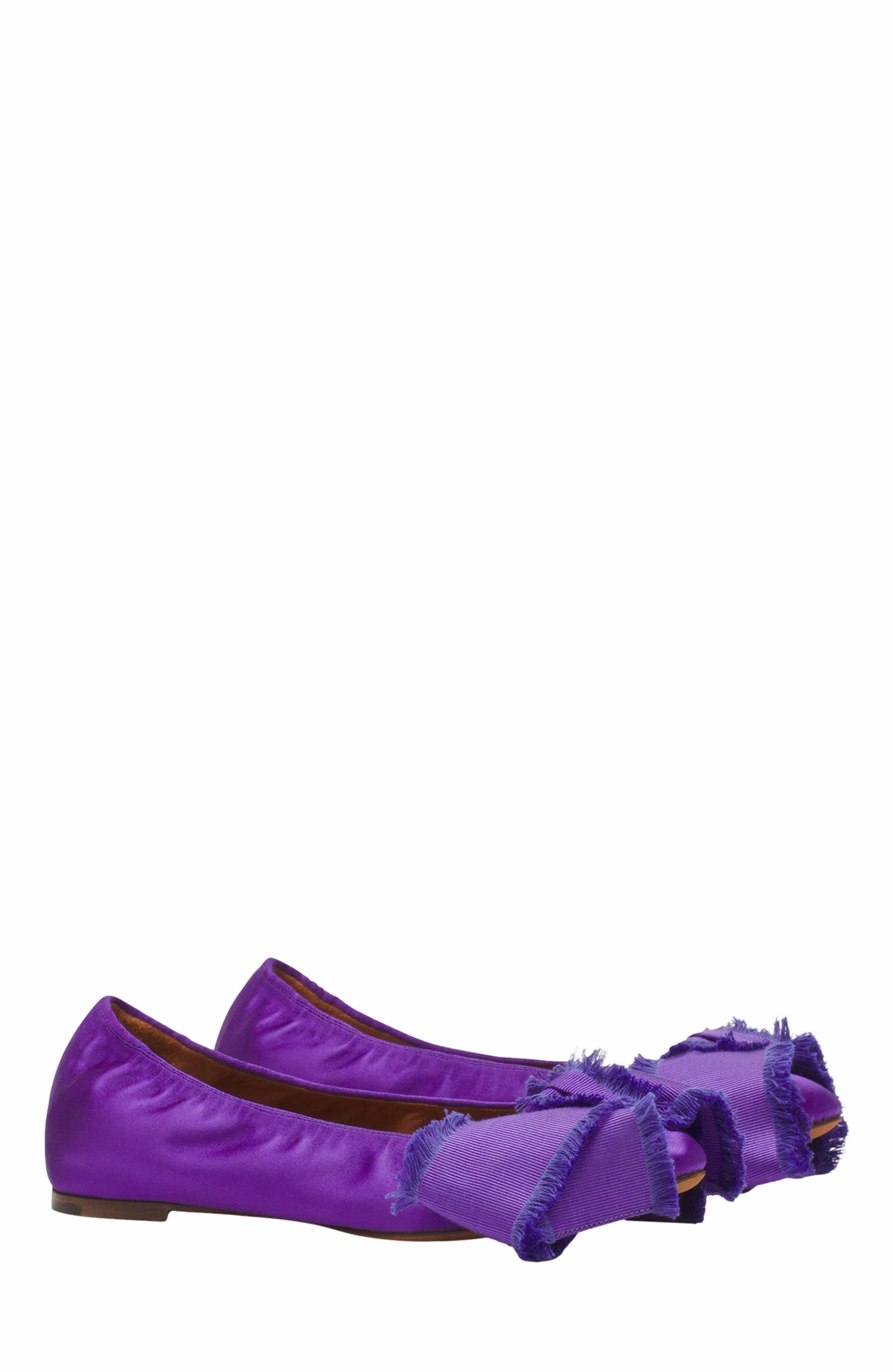 Lanvin Ballerina Flat With A Satin Bow, Alternate, color, 