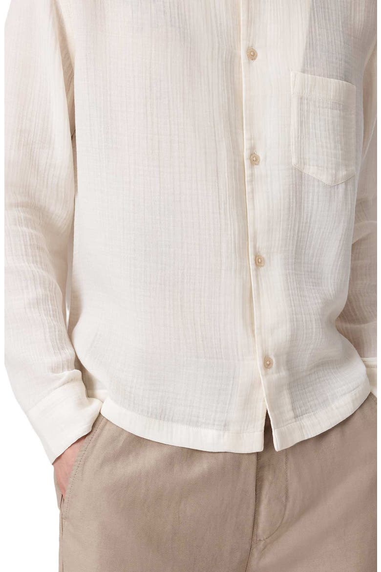 Bale Cotton & Lyocell Button-Up Shirt, Alternate, color, ECRU WHITE