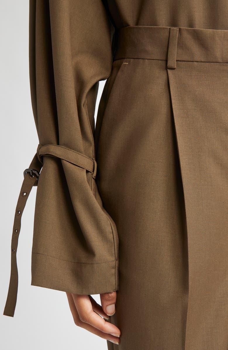 TOTEME Pleated Wool Trousers, Alternate, color,