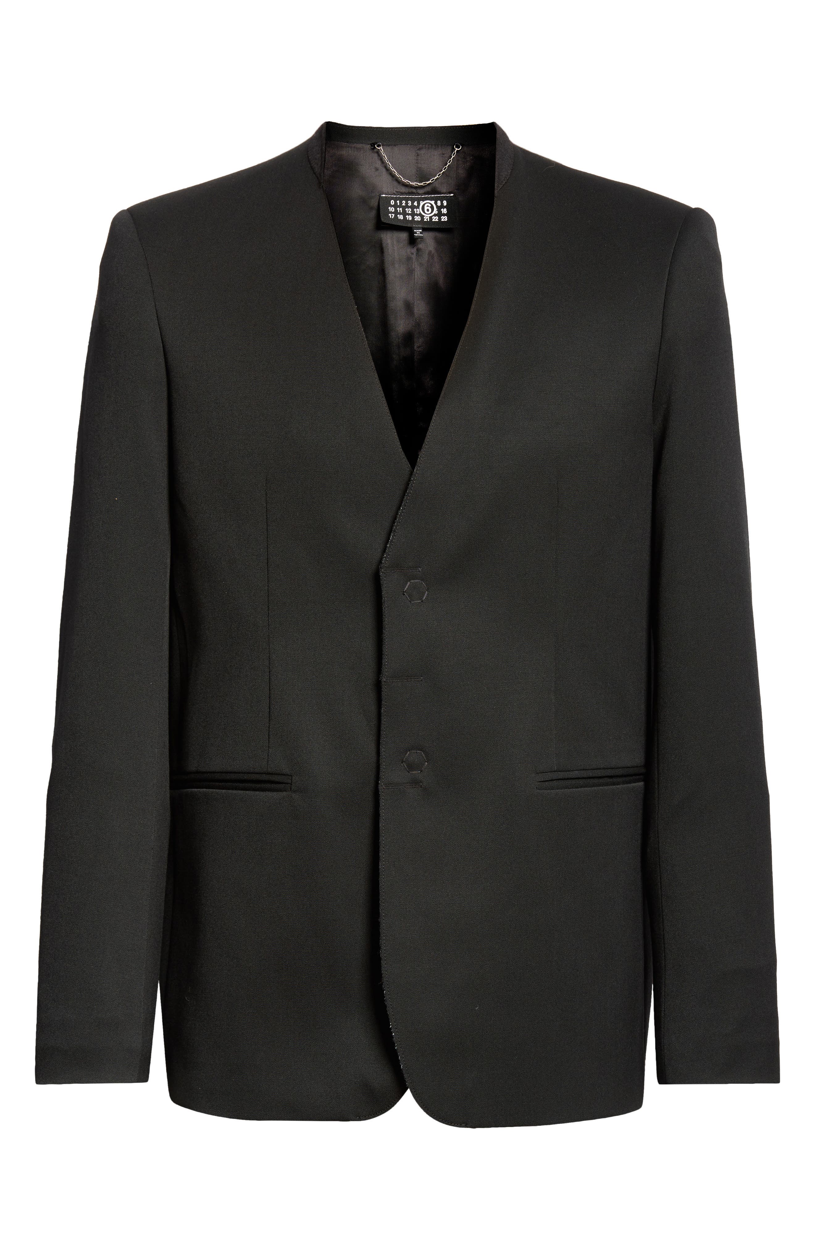 Collarless Raw Edge Suit Jacket (Men) | Nordstrom