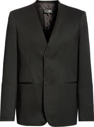 MM6 Maison Margiela Collarless Raw Edge Suit Jacket