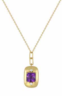 Bony Levy Iris Amethyst & Diamond Medallion Pendant Necklace