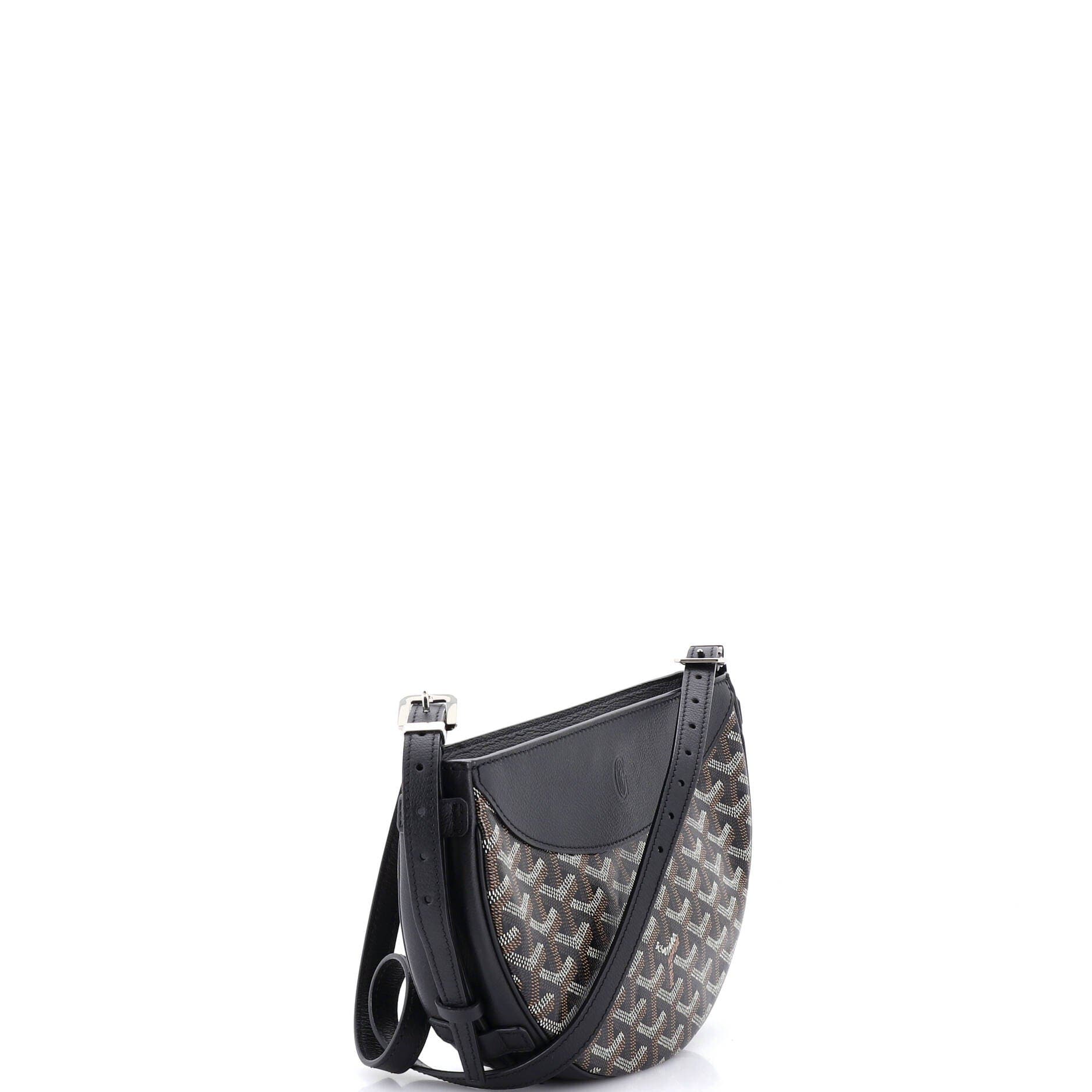 Pre-Owned Goyard Hirondelle Shoulder Bag Coated Canvas and Leather, Alternate, color, Black