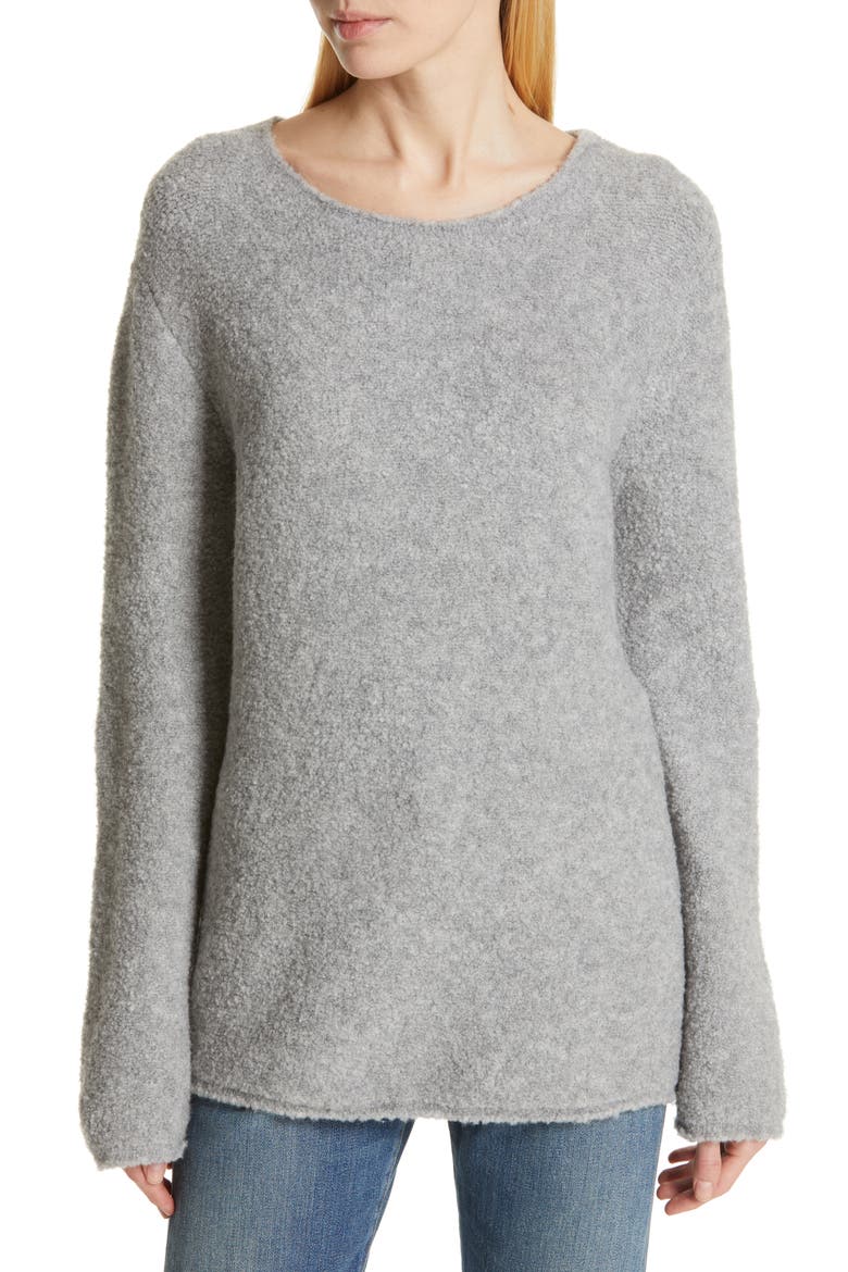 Bouclé Sweater, Main, color, GREY