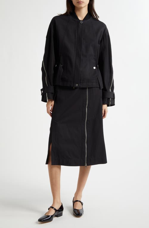 3.1 Phillip Lim Cocoon Back Crop Bomber Jacket In Black
