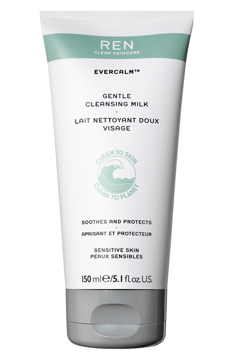 REN Clean Skincare Evercalm Gentle Cleansing Milk, Main, color, 