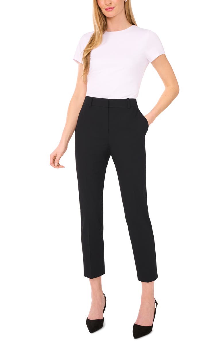 Halogen<sup>®</sup> Easy High Waist Crop Pants, Alternate, color, Rich Black