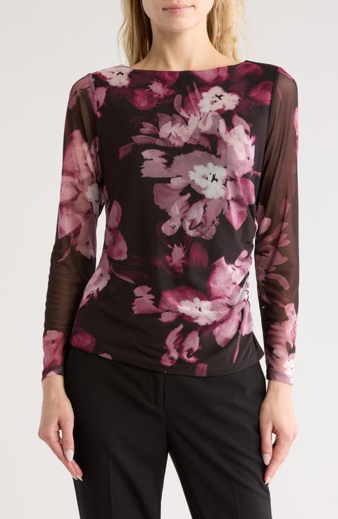 Floral Mesh Top
