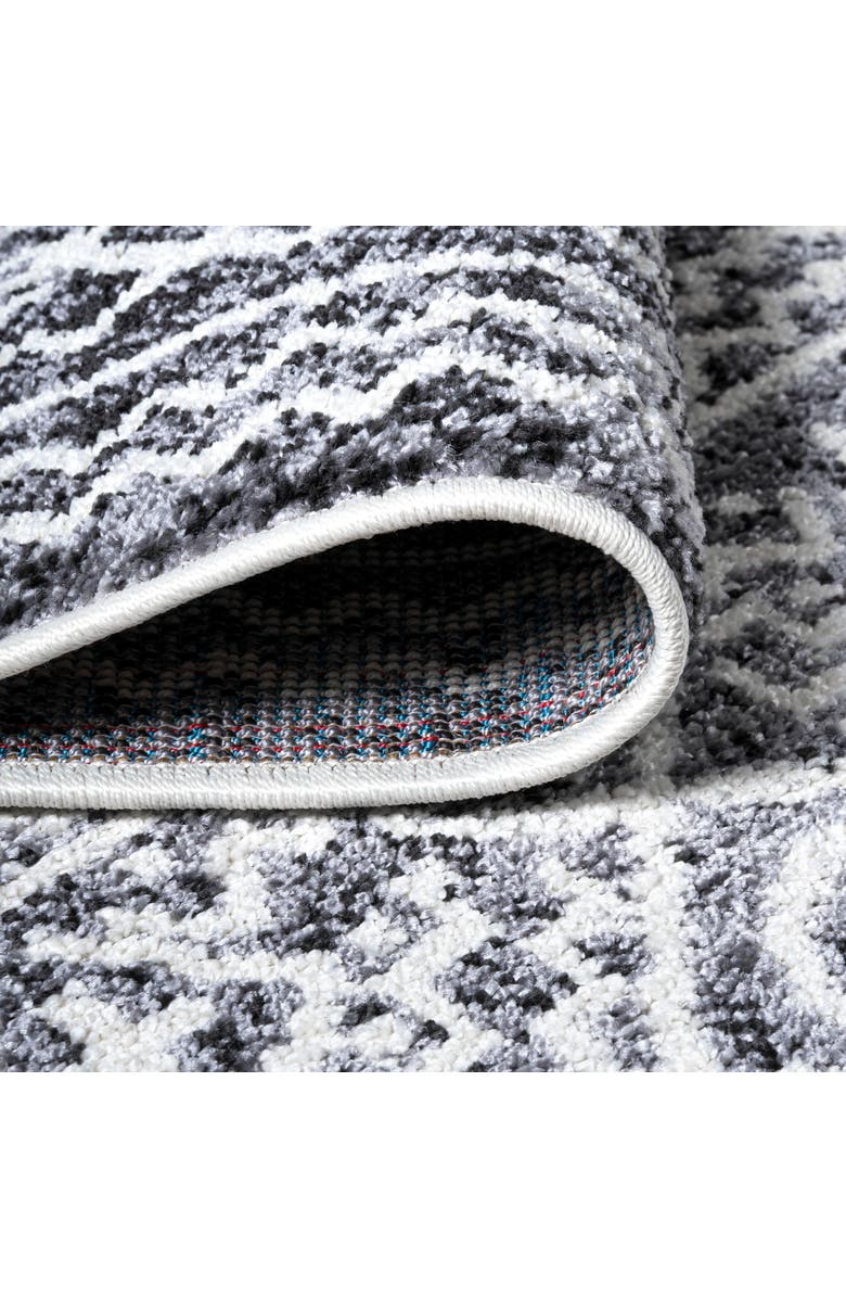 JONATHAN Y Iften Moroccan Geometric Distressed Area Rug, Alternate, color, Ivory/Black