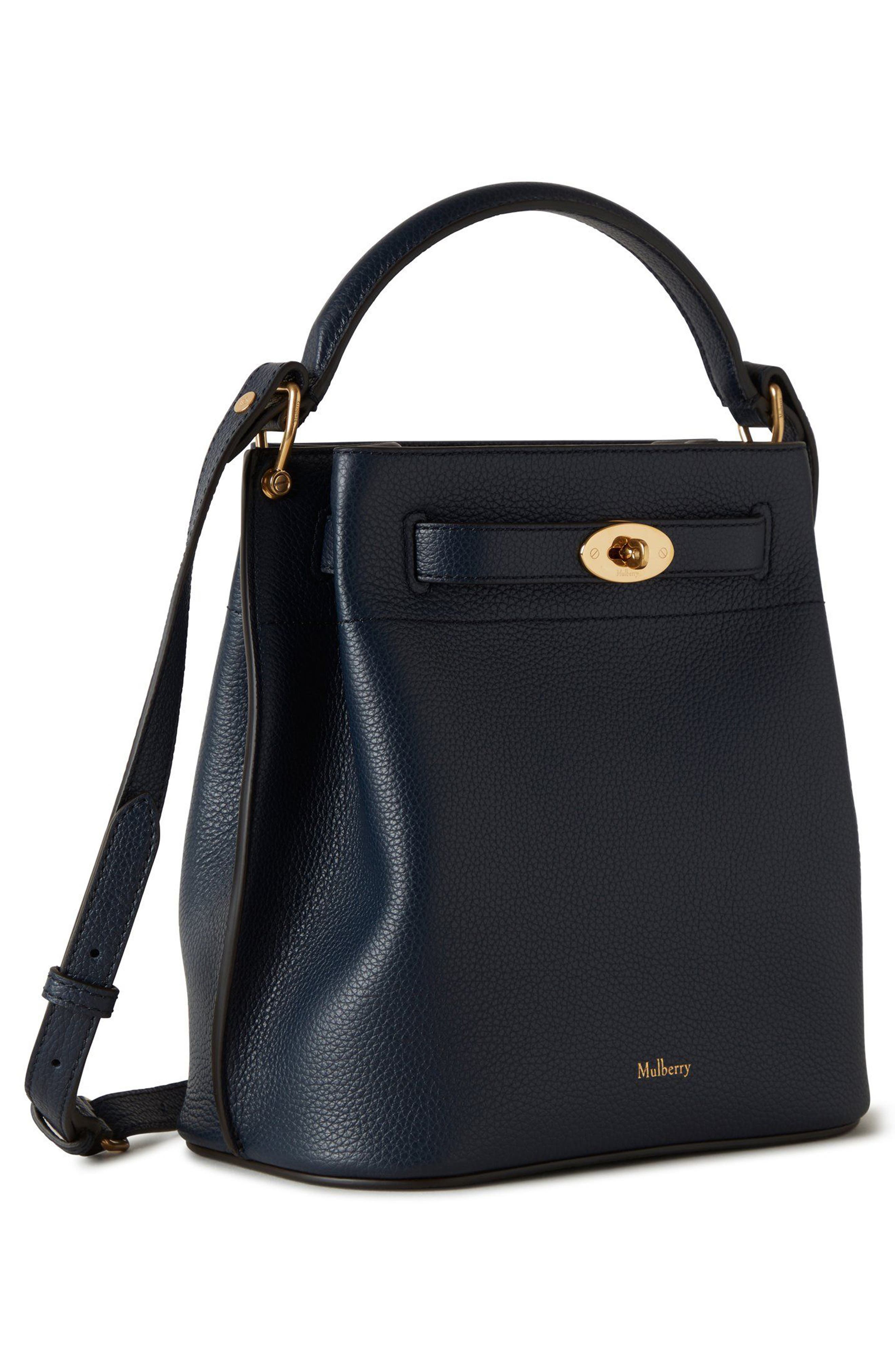 Islington Leather Bucket Bag, Alternate, color, NIGHT SKY