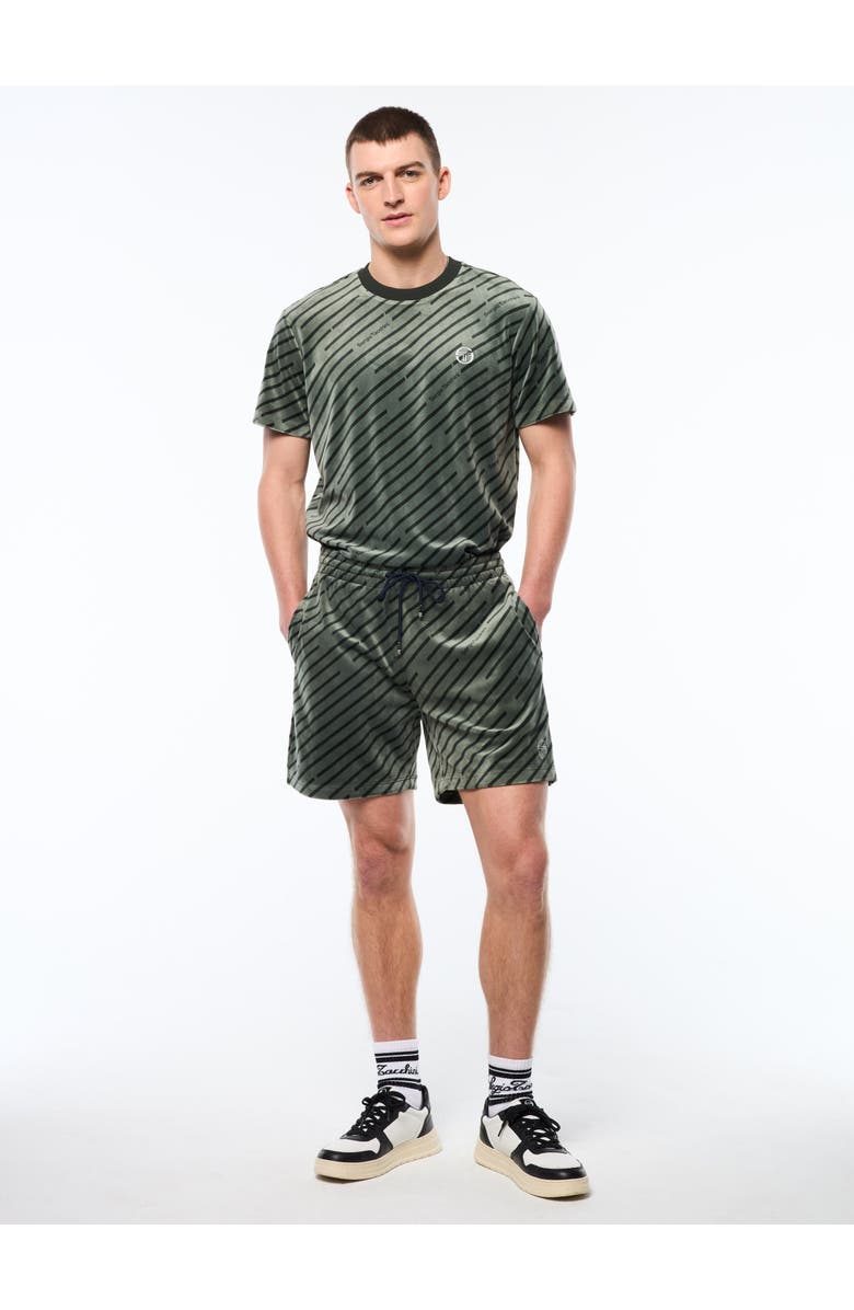Sergio Tacchini Obliquo Velour Short, Alternate, color, Agave Green