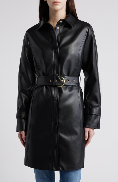 レザージャケット・コート LEATHER JACKET WITH BELT Women's Belted Leather & Faux Leather Jackets | Nordstrom