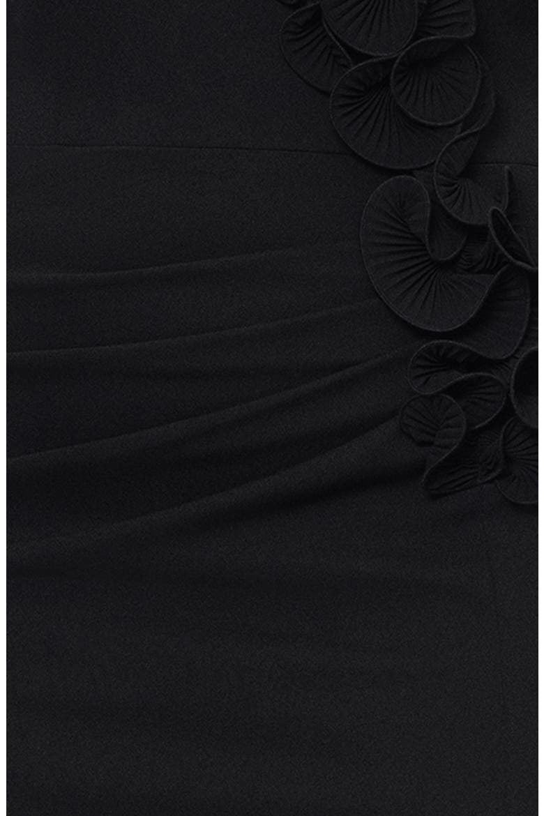 Strapless Scuba Crepe Gown, Alternate, color, BLACK
