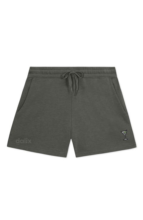 Womens Martini Midweight Washed Fleece Shorts