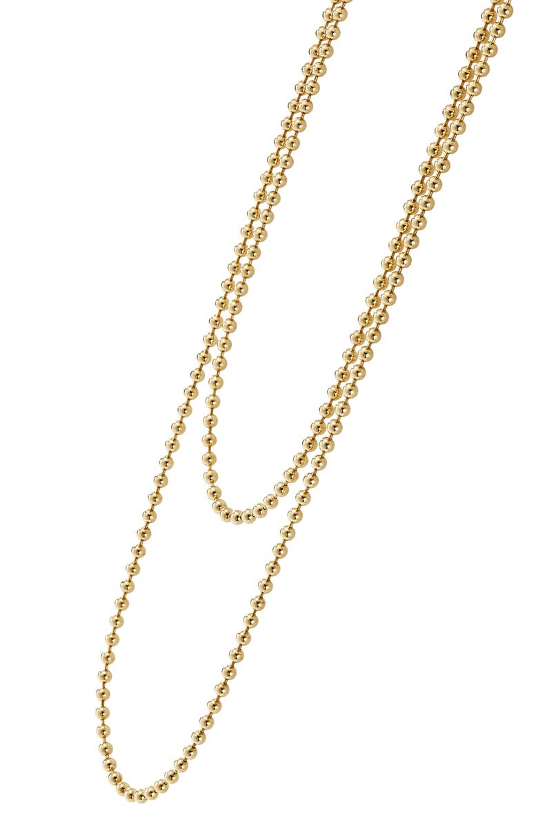 LAGOS Beaded Caviar Necklace, Alternate, color, Gold