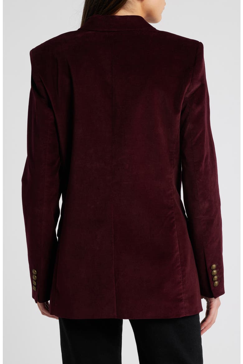 Everyday Stretch Cotton Velveteen Blazer, Alternate, color, WINE