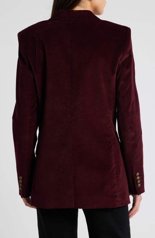 Frame Everyday Velvet Blazer In Wine