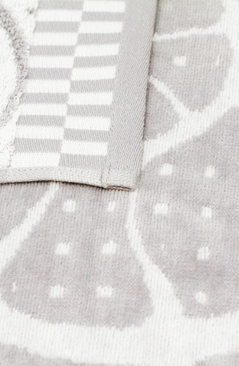 Woven & Weft 2-Pack Assorted Beach Towels, Alternate, color, Grey/ White Seashells / Stripe