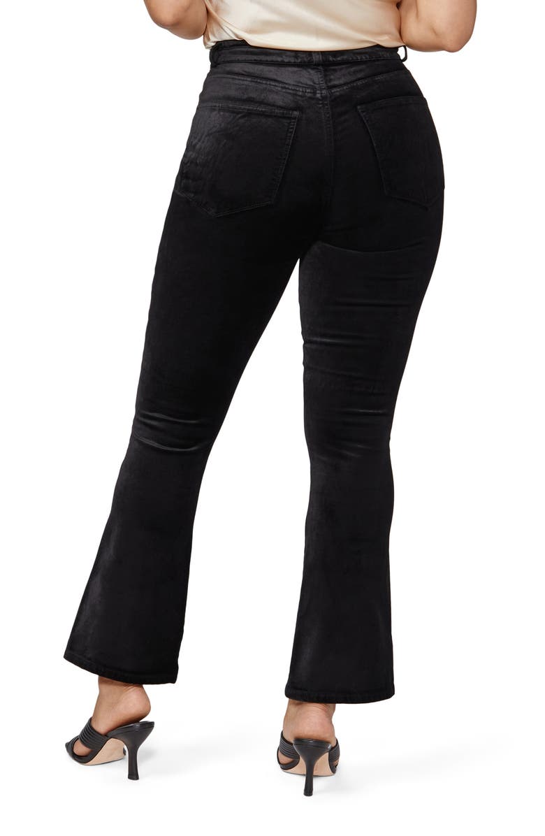 PAIGE Flaunt Femme Curvy High Waist Ankle Flare Velvet Pants, Alternate, color, 