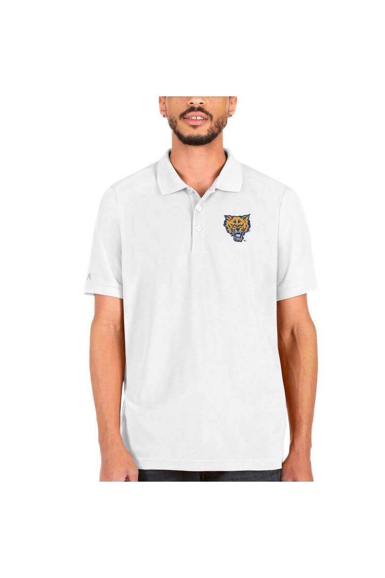 Men's Antigua White Fort Valley State Wildcats Big & Tall Legacy Pique Polo, Main, color, White