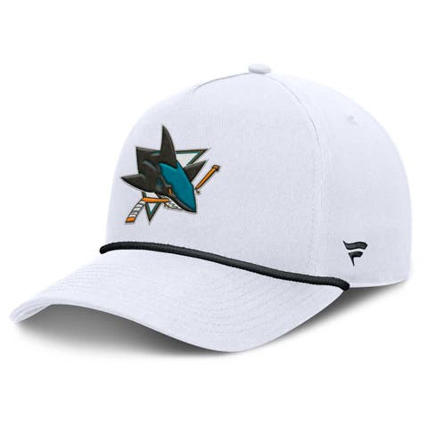 Men's Fanatics White San Jose Sharks Rope A-Frame Adjustable Hat