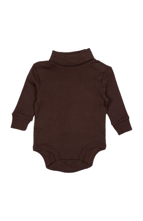 Baby Turtleneck Bodysuit, Cotton Long Sleeve