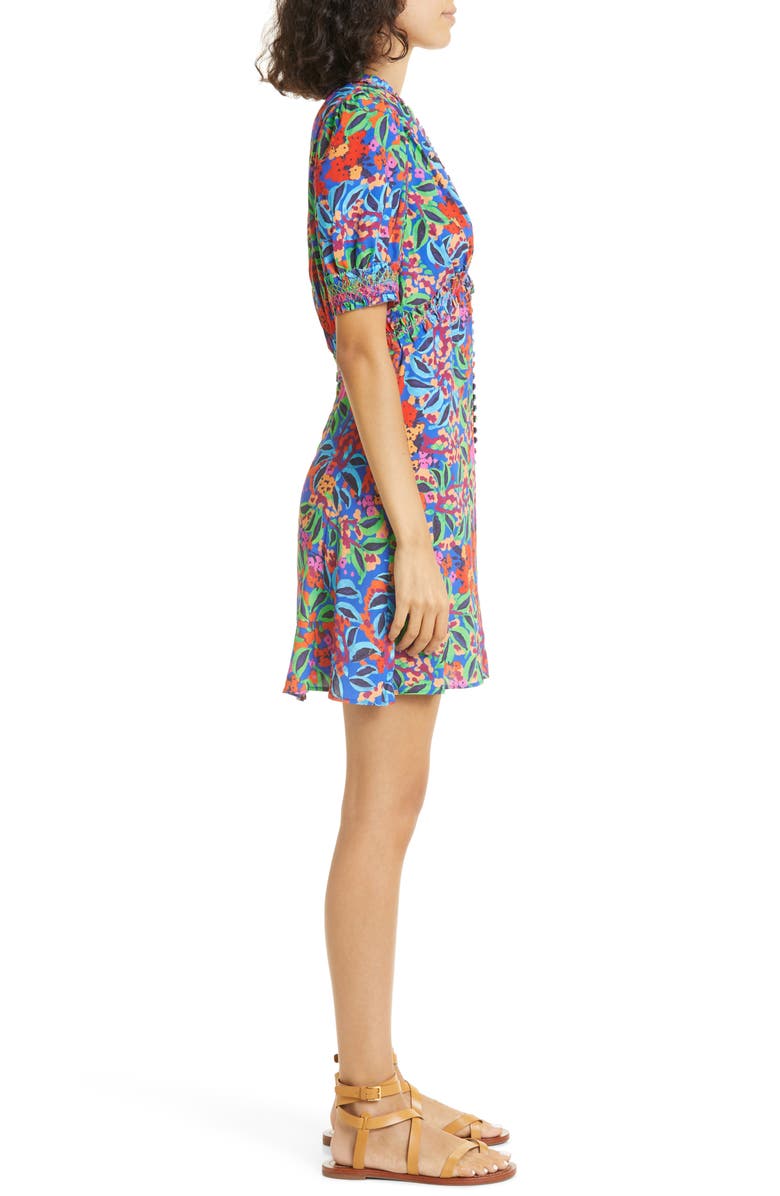 SALONI Floral Print Crepe Dress, Alternate, color,