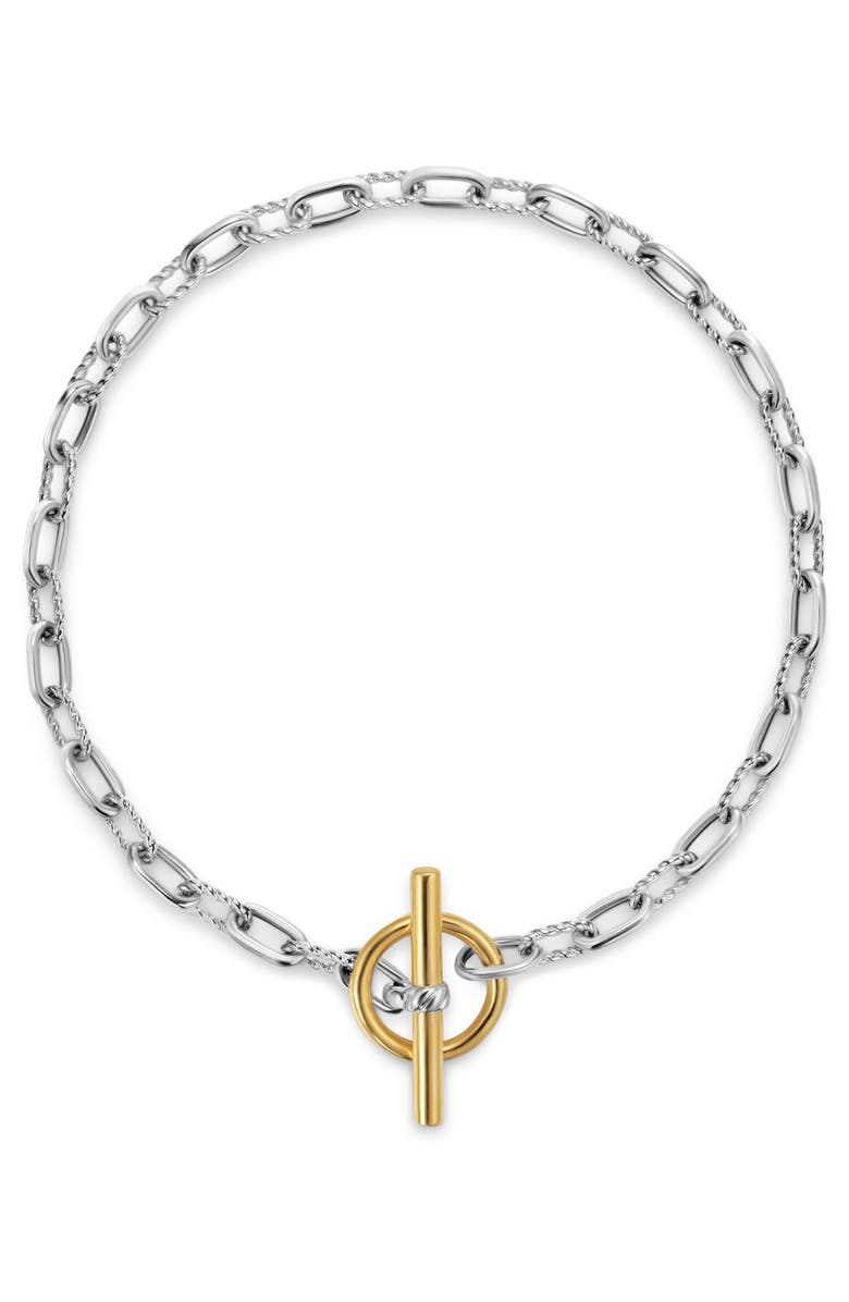 David Yurman DY Madison<sup>®</sup> Toggle Chain Bracelet in Sterling Silver with 18K Yellow Gold, 3mm, Alternate, color, Silver