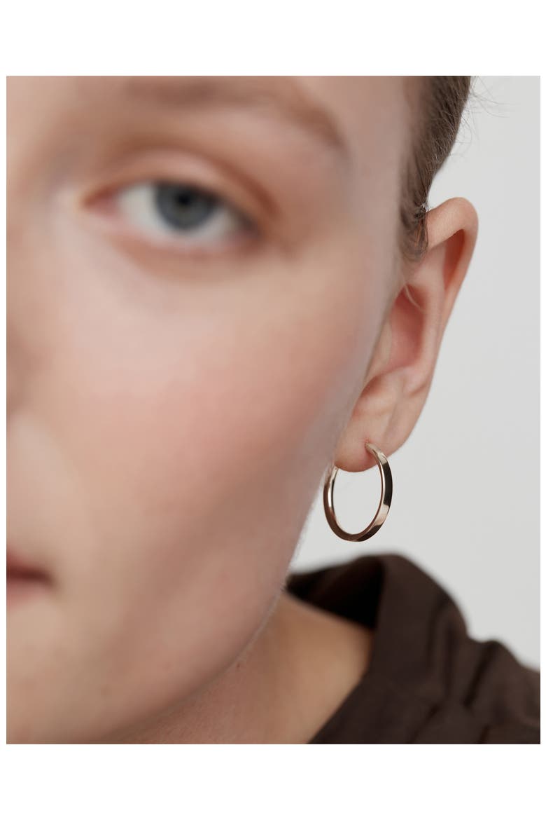Essential Small Hoop Earrings, Alternate, color, STERLING SILVER