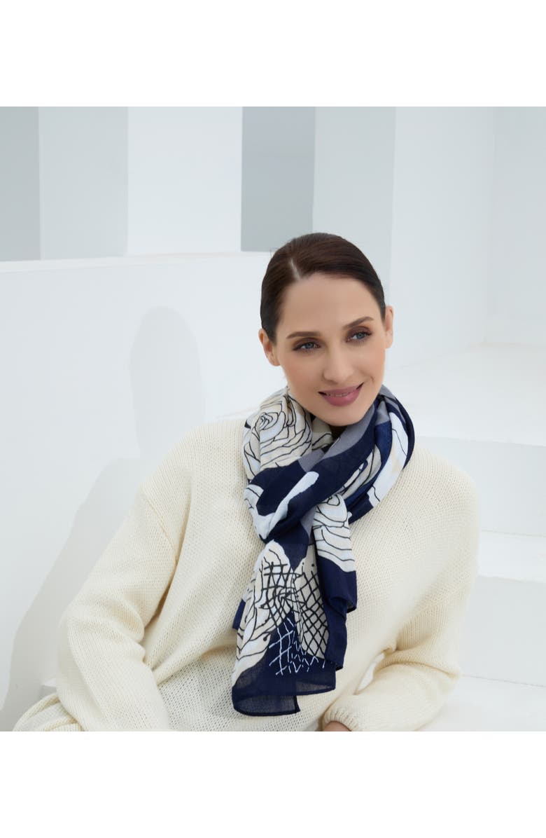 Youzey The Bahia Scarf, Main, color, Blue/White