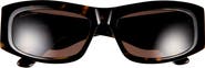 Balenciaga 60mm Polarized Square Sunglasses