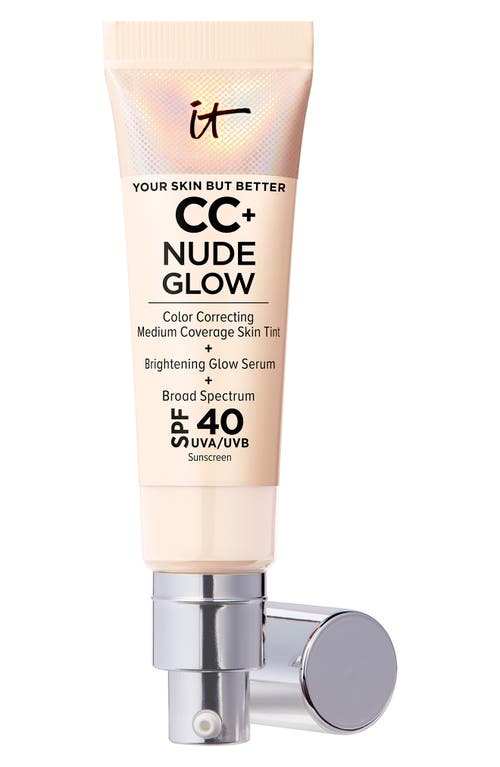 IT Cosmetics CC+ Nude Glow Lightweight Foundation + Glow Serum SPF 40 in Fair Porcelain 