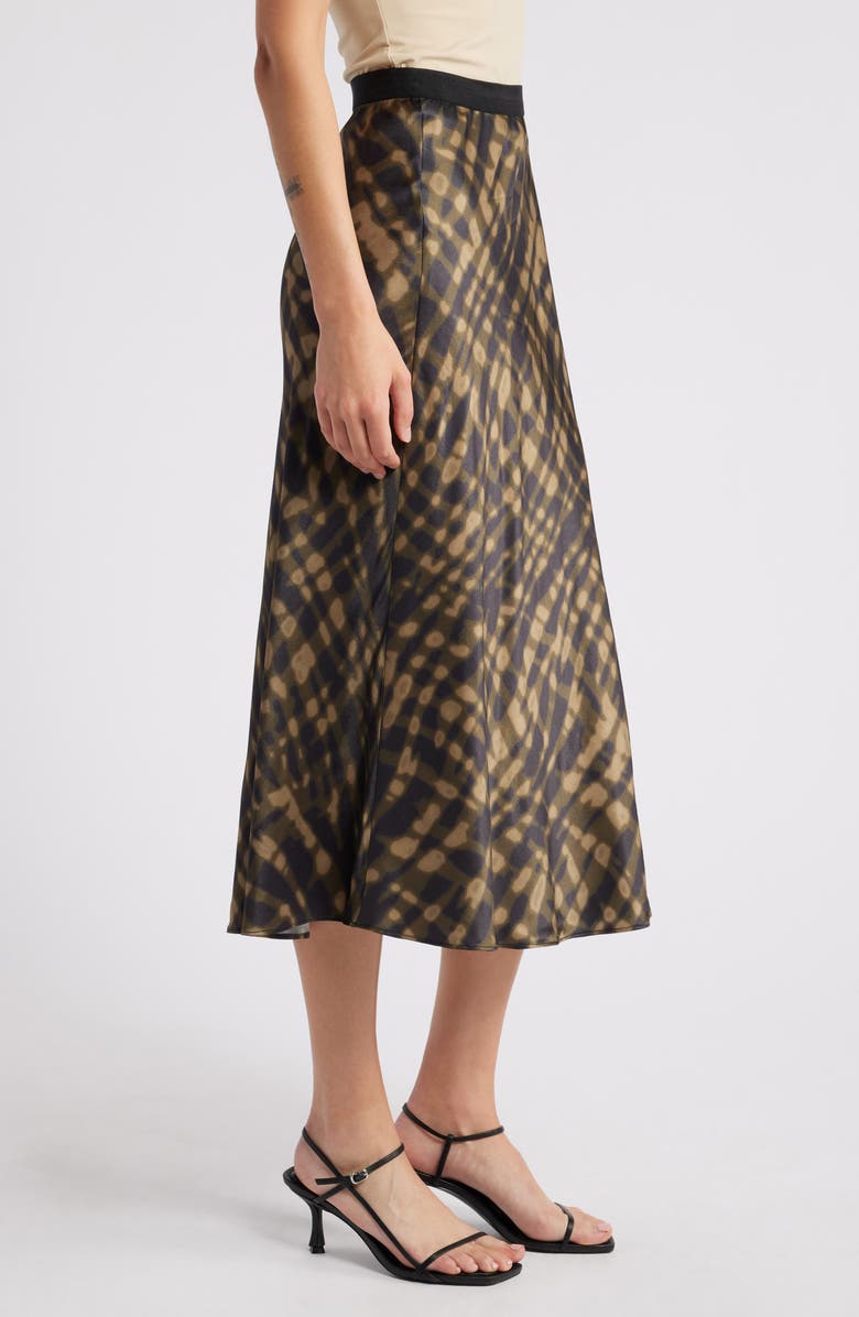 Rails Berlin Abstract Print Satin Midi Skirt, Alternate, color, Cypress