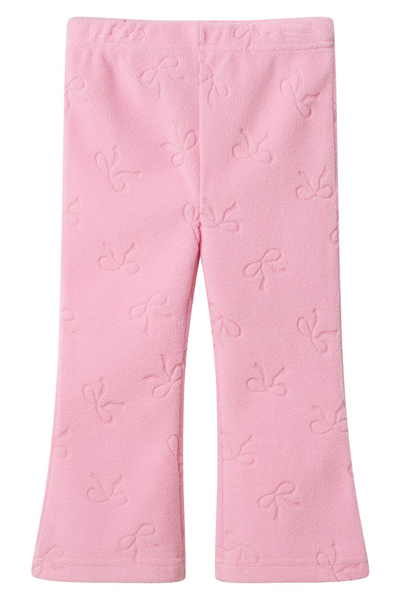 Kids' Bow Plush Hoodie and Pants Set, Alternate, color, PINK