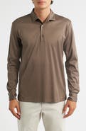 Aurélien Mercerized Cotton Long Sleeve Polo