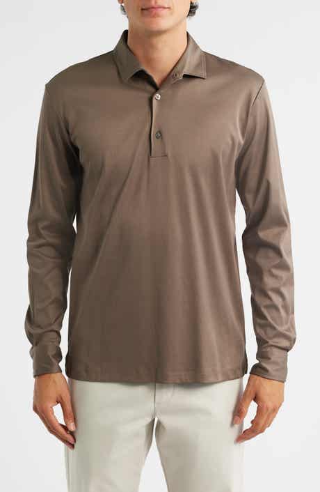 Aurélien Mercerized Cotton Long Sleeve Polo