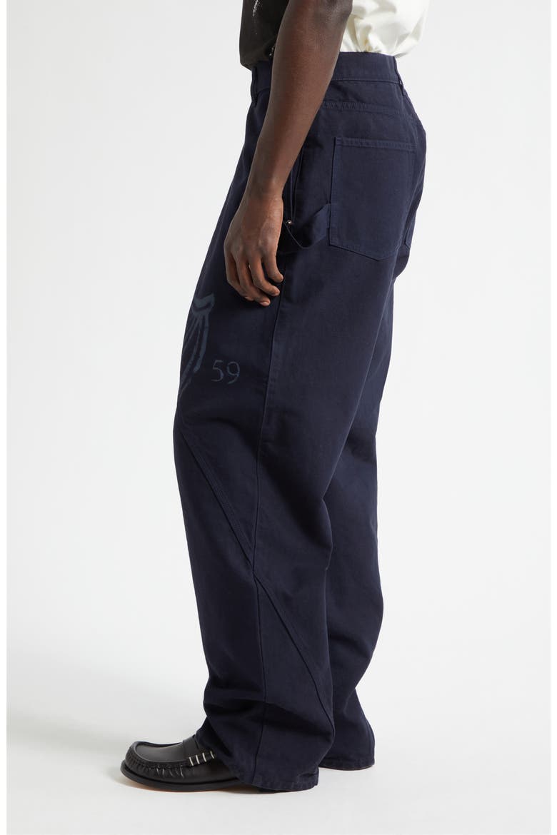 x Guinness Twisted Cotton Canvas Workwear Pants, Alternate, color, INDIGO