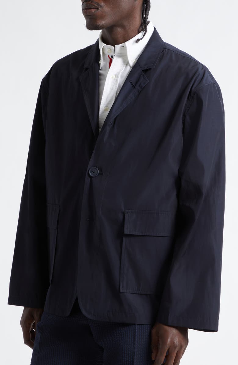 Thom Browne Packable Light Memory Tech Sport Coat, Alternate, color, Navy