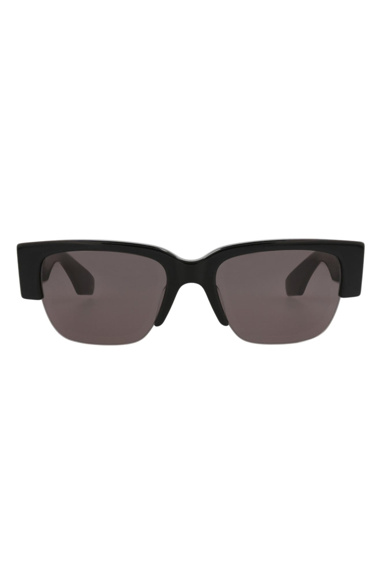 McQueen 54mm Half Rim Sunglasses