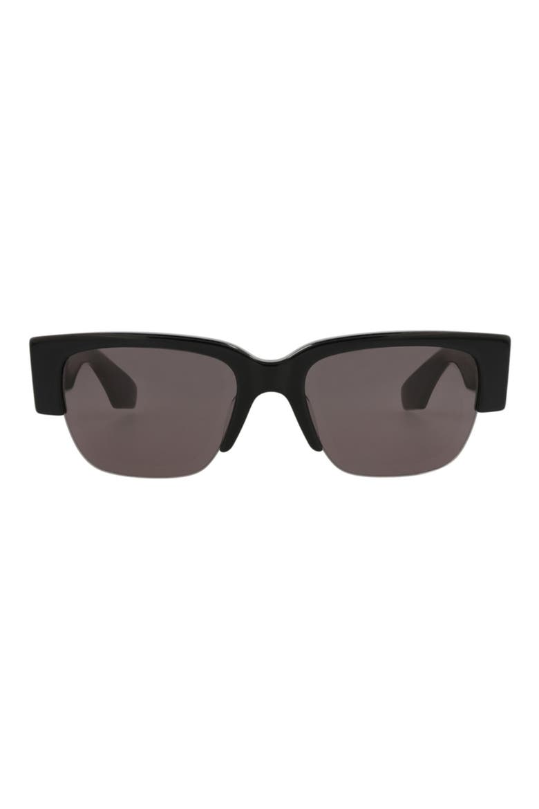 54mm Half Rim Sunglasses, Main, color, BLACK BLACK GREY