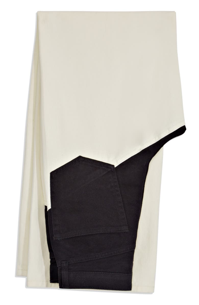 WeWoreWhat We Wore What Two-Tone High Waist Straight Leg Jeans, Alternate, color,