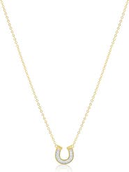 The Lovery Fine Jewelry Baguette CZ Horseshoe Necklace