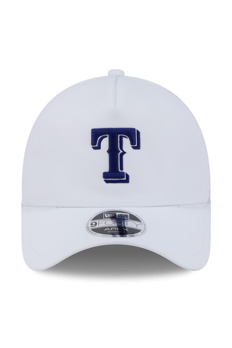 Men's New Era White Texas Rangers 2026 Batting Practice Apex 9FORTY Adjustable Trucker Hat, Alternate, color, White