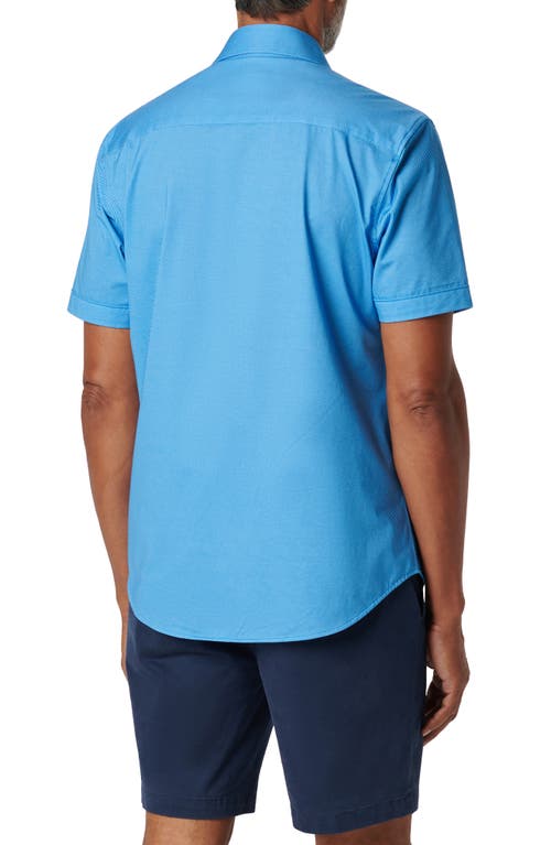 Bugatchi Miles Ooohcotton® Stripe Short Sleeve Button-up Shirt