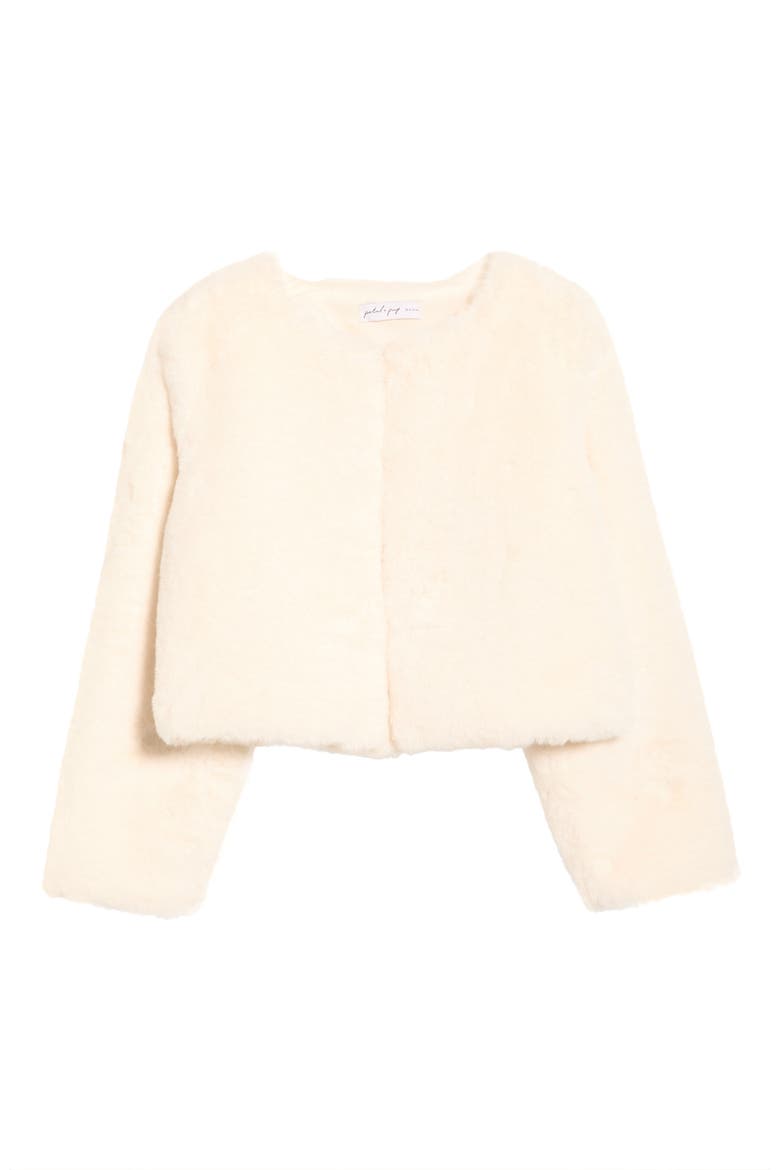 Minnie Faux Fur Jacket, Alternate, color, CREAM