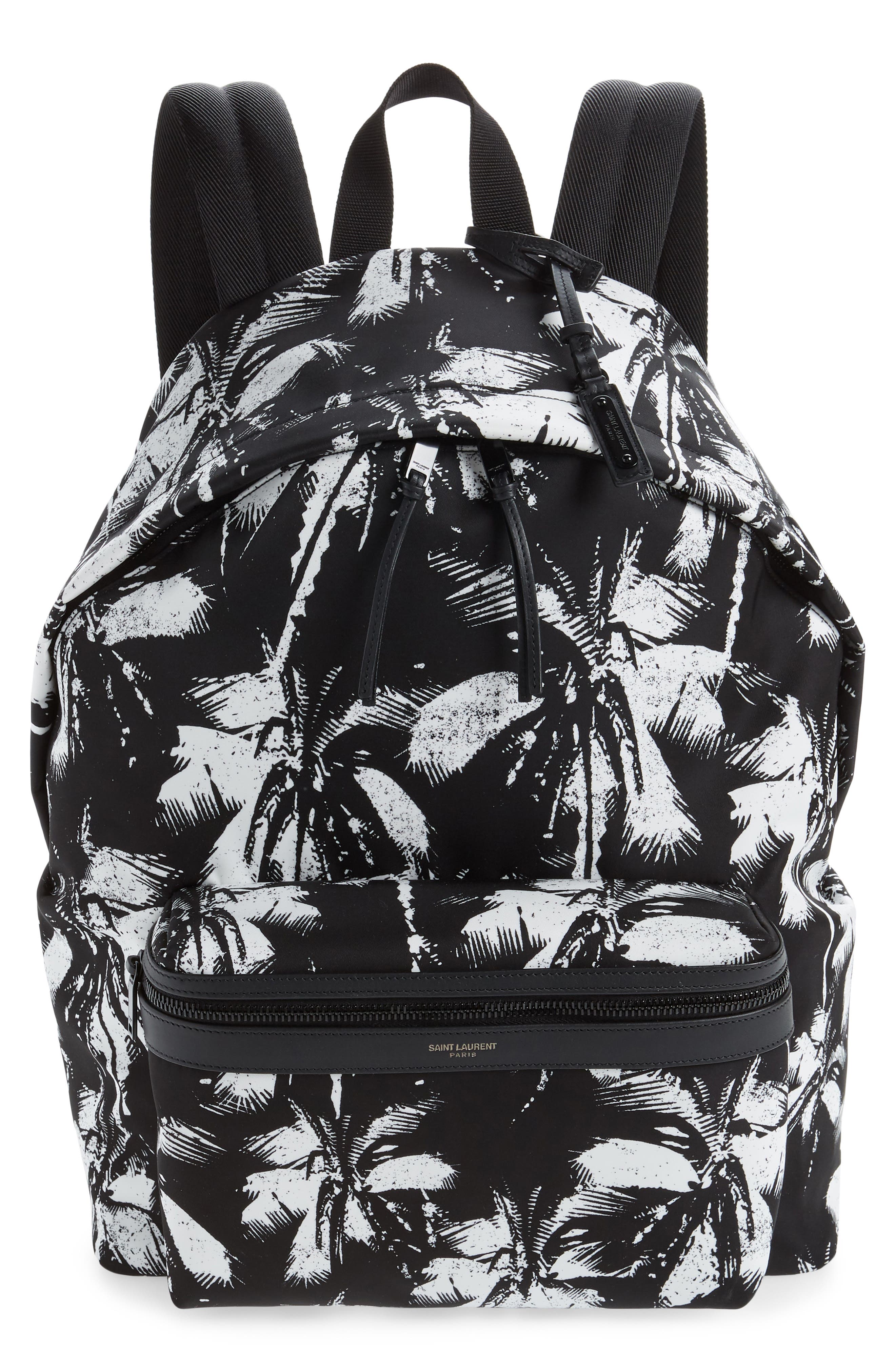 Saint Laurent Palm Tree City Backpack, Main, color, 